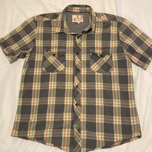 Plaid OP Large Casual Button Up Size Large